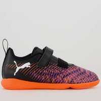 Chuteira Puma Future 8 Neymar Play IT V Futsal Infantil Preta e Vermelha