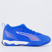 Chuteira Puma Ultra 6 Match IT + MID Futsal Juvenil Azul