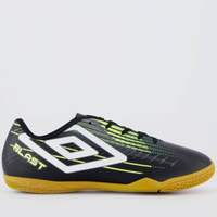 Chuteira Umbro Blast Futsal Preta e Verde