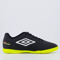 Chuteira Umbro Neo Striker Futsal Preta e Amarelo
