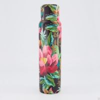 Garrafa de Café Farm Painted Flowers Verde