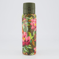 Garrafa Farm ETC Painted Flowers 850ML Verde