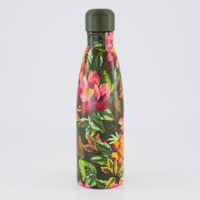 Garrafa Farm Glub Glub Painted Flowers 500ML Verde