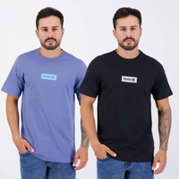 Kit 02 Camisetas Hurley Azul e Preta