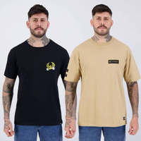Kit 02 Camisetas Hurley Preto e Bege