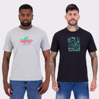 Kit 02 Camisetas Nicoboco Preta e Cinza