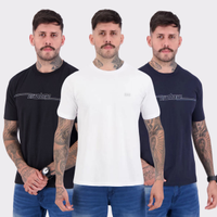 Kit 03 Camisetas Nicoboco Marinho Preta e Branca