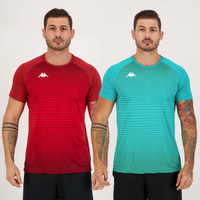 Kit 2 Camisas Kappa Sport Match Vermelha e Verde