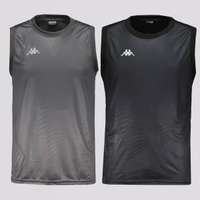 Kit 2 Regatas Kappa Nuuk Preta e Cinza
