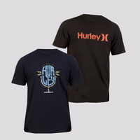 Kit com 2 Camisetas Hurley Preta
