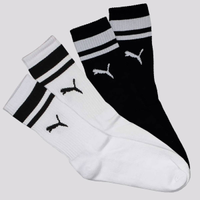 Kit de Meias Puma 4 Pares Cano Longo Heritage Pret