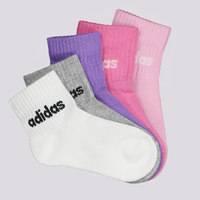 Kit Meia Adidas Essentials Linear I 5 Pares Infantil