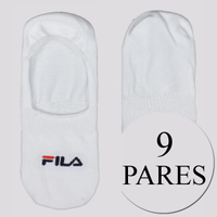 Kit Meia Fila 9 Pares Cano Invisível Branco