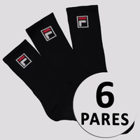 Kit Meia Fila Fbox 6 Pares Cano Alto Preto