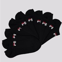 Kit Meia Fila Light 9 Pares Cano Curto Preto