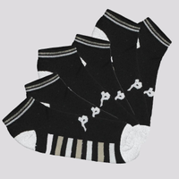 Kit Meia Kappa 3 Pares Comfort Cano Baixo Preta
