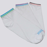 Kit Meia Kappa 3 Pares Sapatilha Branca