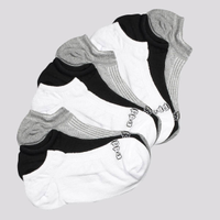Kit Meia Kappa 9 Pares Super Invisível Branca Cinza e Preta