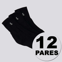 Kit Meia Lupo Cano Médio Freedom 12 Pares Preto
