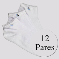 Kit Meia Lupo Walk Cano Curto 12 Pares Branca