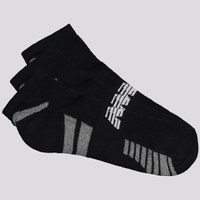 Kit Meia New Balance Cano Invisível 3 Pares Feminina Preta