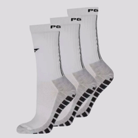Kit Meia Penalty Grip Antiderrapante 3 Pares Branca