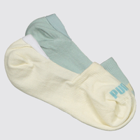 Kit Meia Puma Invisível 2 Pares Feminina Verde e O