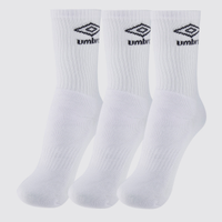 Kit Meia Umbro 3 Pares Cano Alto Branca