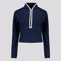 Moletom Fila Cotton Blend Future Sports Ziper Feminino Marinho