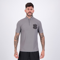 Polo Corinthians Classic Cinza