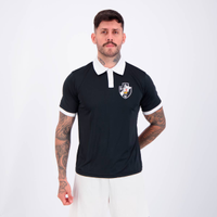 Polo Vasco Dry Escudo Preta