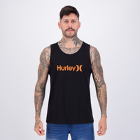 Regata Hurley Silk OO Solid Preta e Laranja