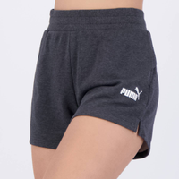 Shorts Puma ESS 4 Sweat Feminino Cinza Escuro