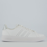 Tênis Adidas Advantage 2.0 Feminino Branco e Prata