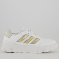 Tênis Adidas Courtblock Bold Feminino Branco e Dourado
