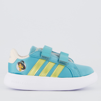 Tênis Adidas Grand Court Disney Jasmine Infantil Verde