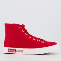 Tênis Coca Cola Blend Basic Hi Feminino Vermelho