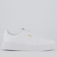 Tênis Puma Carina 3.0 Feminino Branco e Dourado