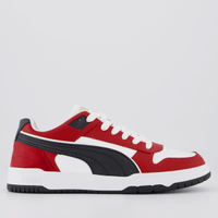 Tenis Puma RBD Game Low BDP Preto Branco e Vermelho