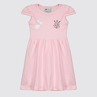 Vestido Corinthians Infantil Rosa
