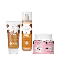 Combo Cuide-Se Bem Deleite Caramelizado: Manteiga Corporal 200g + Body Splash 200ml + Sabonete Líquido 150ml