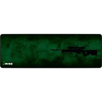 Mousepad Gamer Rise Mode Speed, Sniper, Estendido (900x300mm), Verde, Borda Costurada - RG-MP-06-SNP