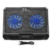 Base com Cooler para Notebook Multi, até 17", com Base Giratória 360° e Ajuste de Altura, Preto - AC382