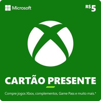 Gift Card Xbox: 5 Reais - Código Digital