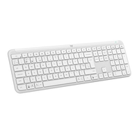Teclado sem fio Logitech Signature Slim K950 Com Conexão Bluetooth ou Receptor USB Logi Bolt Incluso e Layout US INTL, Branco - 920-012601