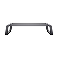 Suporte para Monitor Trust Monta, Vidro Temperado, Base Elevada, Organizador de Mesa, Preto - 25271
