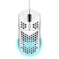 Mouse Gamer GXTrust 928W Helox Ultraleve, RGB, 6 Botões, 6400 DPI, USB, Branco - 25389