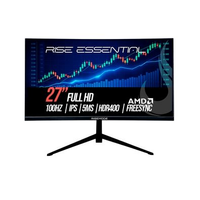 Monitor Gamer Rise Mode Essential 27", FHD, 100Hz, 5ms, IPS, FreeSync, HDR 400, HDMI e VGA, sRGB 99%, Preto - RM-MOG-27F100FH-B