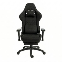 Cadeira Gamer Husky Tempest 4D, Até 145kg, Braços 4D, Almofadas, Reclinável 150º, Tecido, Descanso para Pés, Preta Tecido - HCG700PTT4D