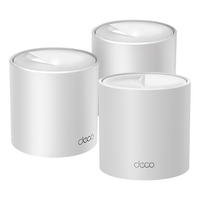 Roteador Mesh TP-Link Deco X10, Wi-Fi 6, AX1500, Dual-Band, 2 Portas Gigabit, Branco, Kit com 3 Unidades - Deco X10(3-pack)(BR)